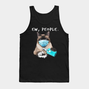 Siamese Cat Ew People Dog Wearing A Face Mask Tank Top